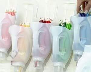 Tamamı kesik şişelerle yapıldı