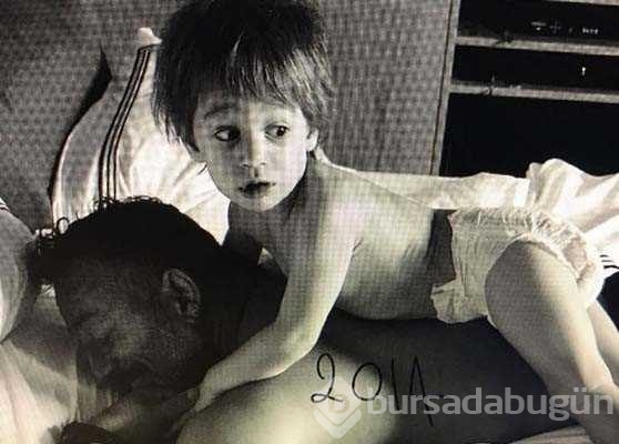 Cem Yılmaz oğlu Kemal'i sırtında taşıdı
