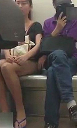 Masturbate subway kissing grannies