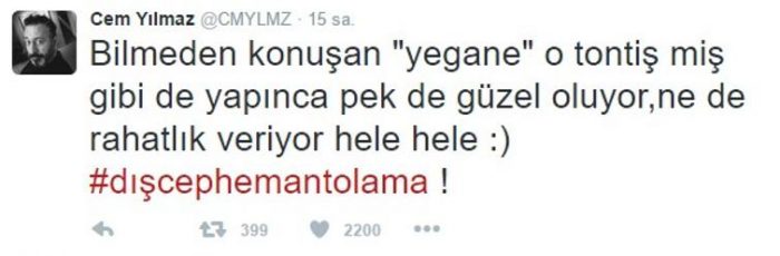 Cem Yılmaz'dan 'Kürk Mantolu Madonna' tweeti