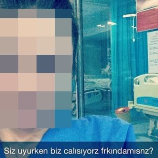 Hemşireden skandal paylaşım