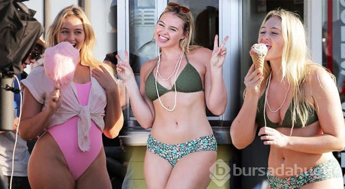 Iskra Lawrence, bikini-mayo çekiminde
