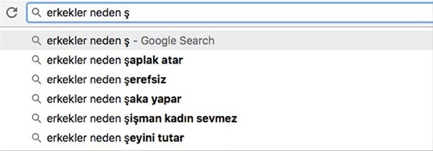 Google'a erkeklerle ilgili sorulan sorular
