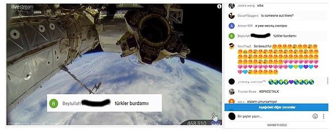 Nasa uzaydan canlı yayın yaptı Türk yorumları ortalığı kırdı geçirdi!