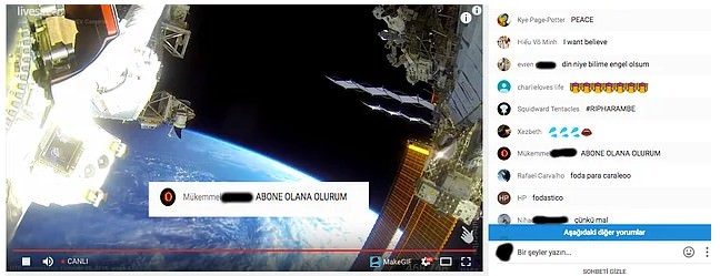 Nasa uzaydan canlı yayın yaptı Türk yorumları ortalığı kırdı geçirdi!