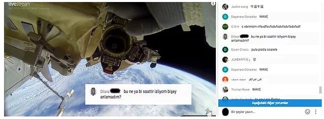 Nasa uzaydan canlı yayın yaptı Türk yorumları ortalığı kırdı geçirdi!