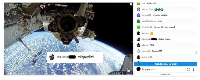 Nasa uzaydan canlı yayın yaptı Türk yorumları ortalığı kırdı geçirdi!