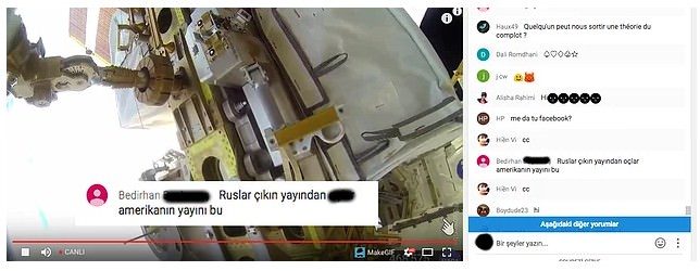 Nasa uzaydan canlı yayın yaptı Türk yorumları ortalığı kırdı geçirdi!