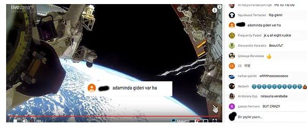 Nasa uzaydan canlı yayın yaptı Türk yorumları ortalığı kırdı geçirdi!