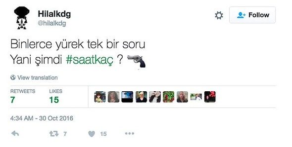 Saat kaç tweet'leri sosyal medyayı salladı