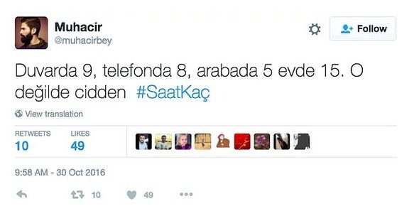 Saat kaç tweet'leri sosyal medyayı salladı