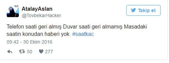 Saat kaç tweet'leri sosyal medyayı salladı