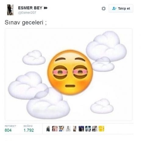 Komik sınav haftası tweet'leri