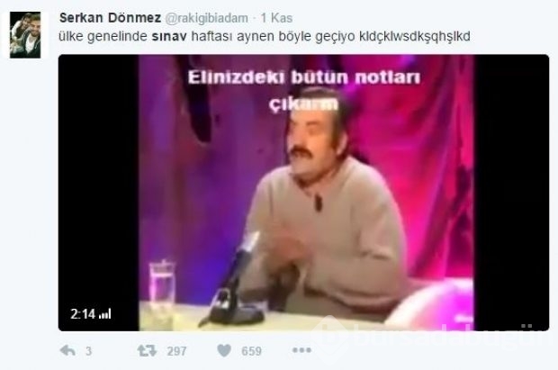 Komik sınav haftası tweet'leri