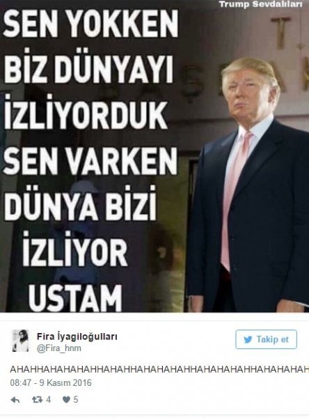 Donald Trump'ın Başkan seçilmesine mizah dolu tepkiler