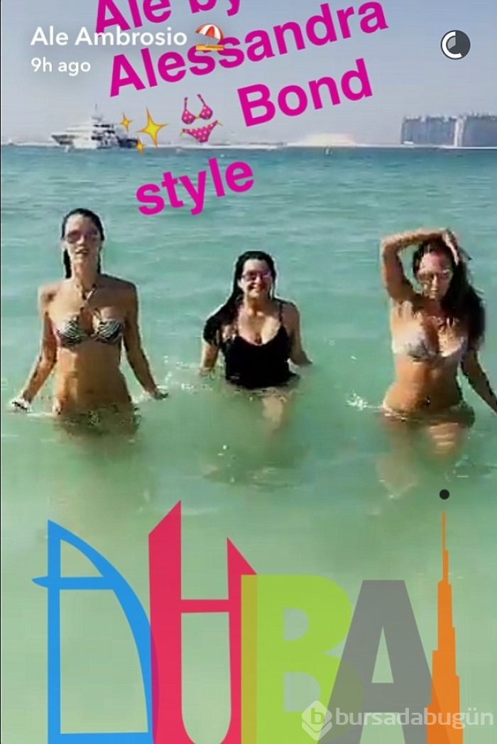 Victoria Secret'ın meleklerinden Alessandra Ambrosio Dubai'de