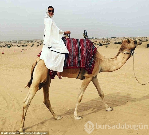 Victoria Secret'ın meleklerinden Alessandra Ambrosio Dubai'de
