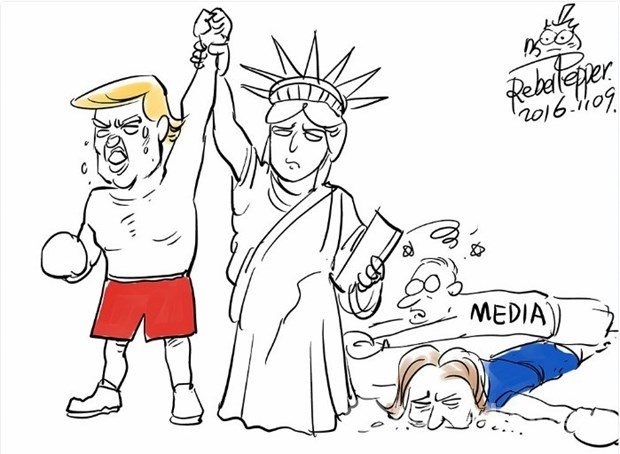 Seçim sonrası Trump karikatürleri