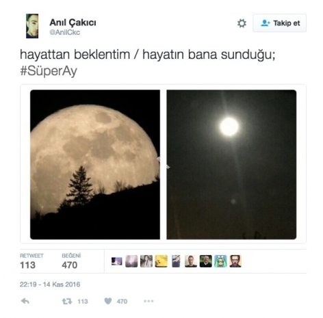 Twitter'da Süper Ay güldürdü!