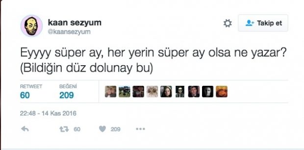 Twitter'da Süper Ay güldürdü!