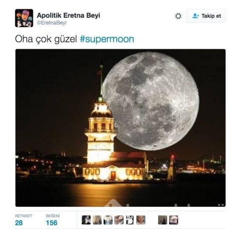 Twitter'da Süper Ay güldürdü!