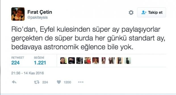 Twitter'da Süper Ay güldürdü!