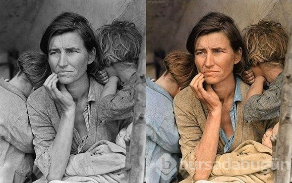 Ünlü fotoğraflar renklendi