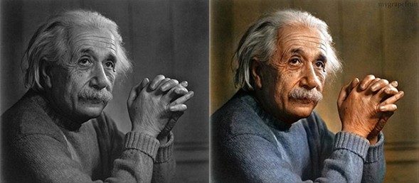 Ünlü fotoğraflar renklendi