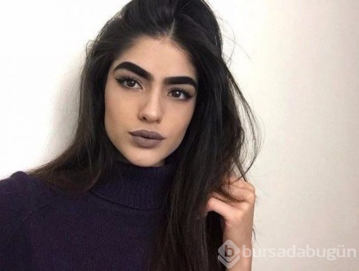 Genç modelin kaşlarına büyük ilgi