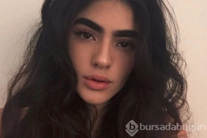 Genç modelin kaşlarına büyük ilgi