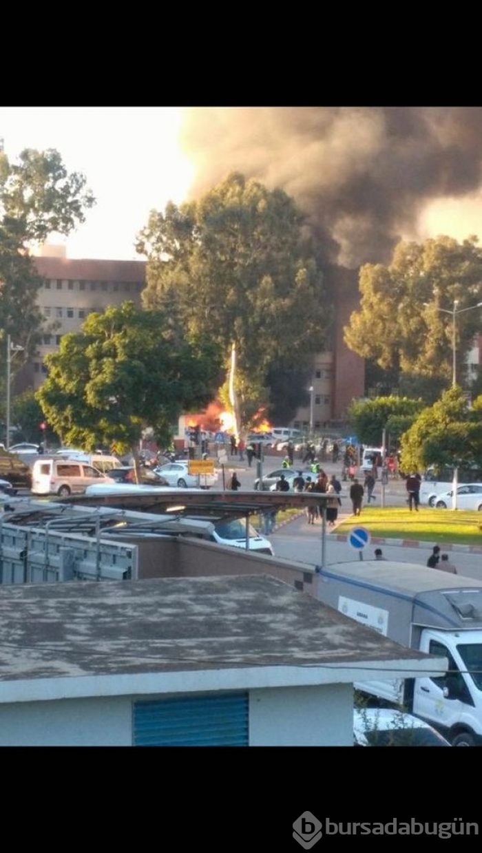 Adana Valiliği önünde patlama! Olay yerinden fotoğraflar