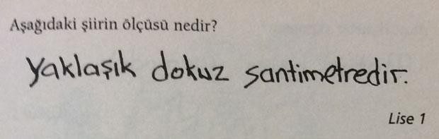 Sınav sorularına efsane olan yanıtlar