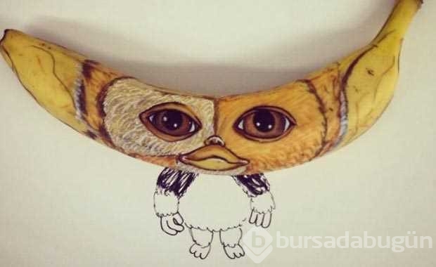 Muzları yeteneği ile sanat eserine dönüştürdü