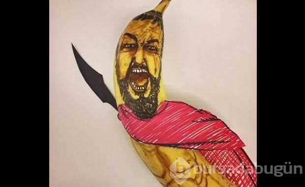 Muzları yeteneği ile sanat eserine dönüştürdü