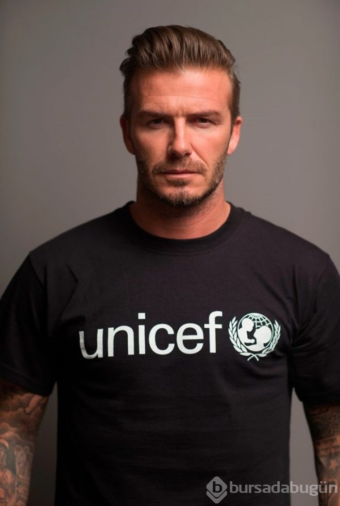 David Beckham'dan UNICEF için dövmeli klip