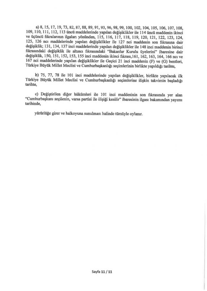 İşte 21 maddelik Yeni Anayasa teklifi