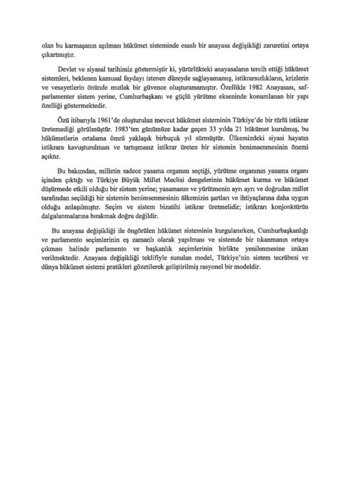 İşte 21 maddelik Yeni Anayasa teklifi