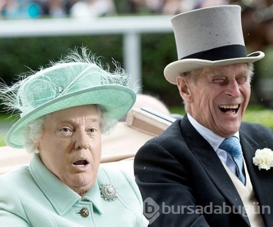 Donald Trump İngiltere Kraliçesi Elizabeth'e dönüştü