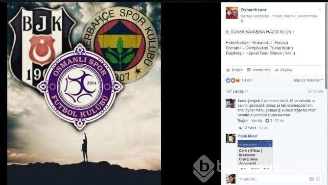 Osmanlıspor Yunanistan ekibiyle eşleşince Twitter