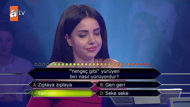 Kim Milyoner Olmak İster'de ilginç sorular