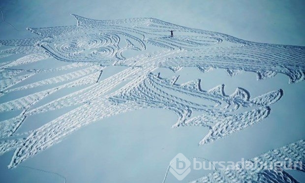 Kar üzerinde sanat eserleri