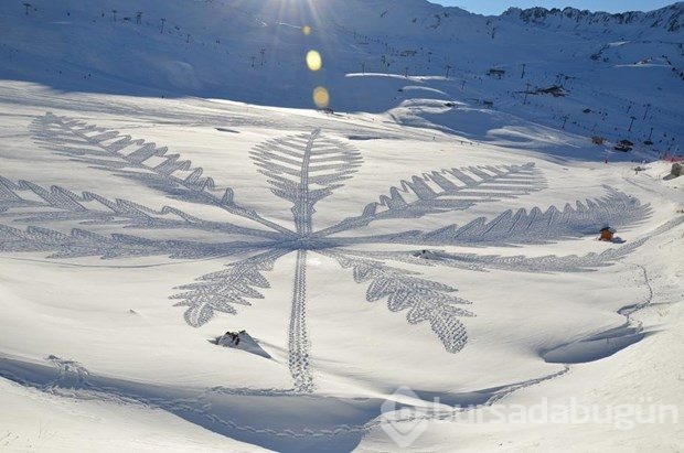 Kar üzerinde sanat eserleri