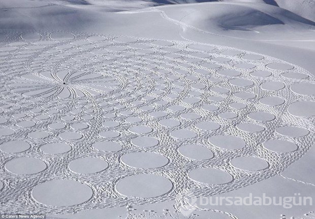 Kar üzerinde sanat eserleri
