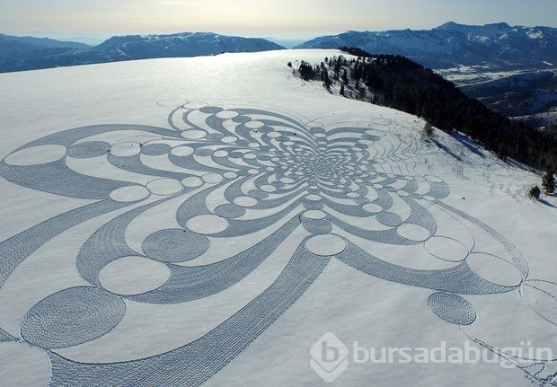 Kar üzerinde sanat eserleri