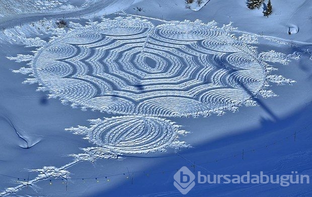 Kar üzerinde sanat eserleri