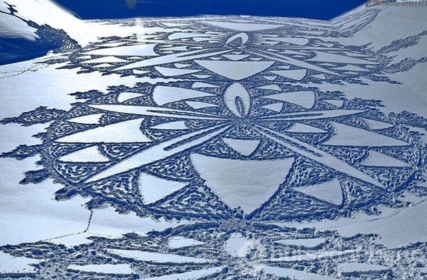 Kar üzerinde sanat eserleri