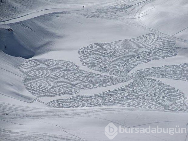 Kar üzerinde sanat eserleri