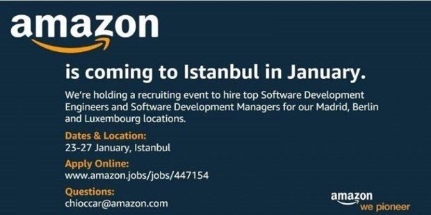 Amazon, Türkiye'de işe alım yapacak