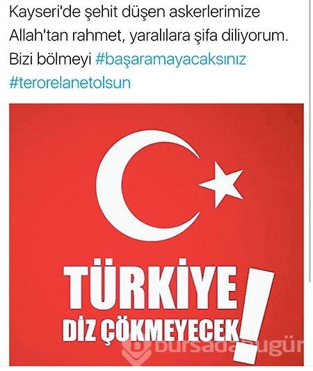 Ünlüler Kayseri'deki terör saldırısına isyan etti