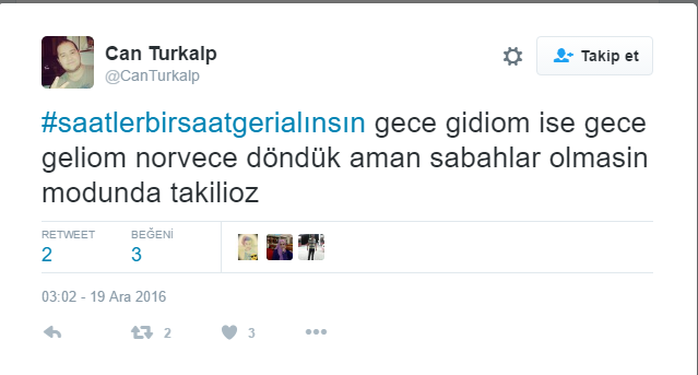 Twitter'da saat tepkisi